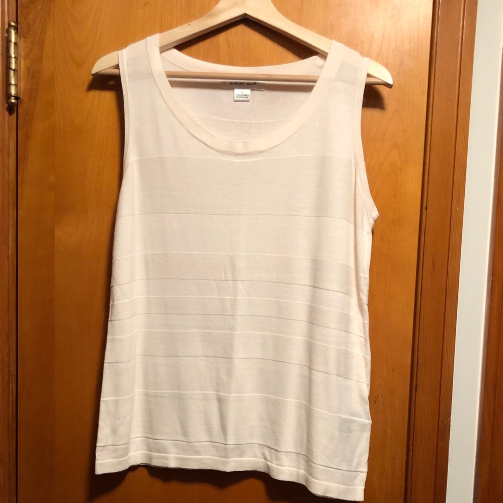 august silk Ivory Layering Tank